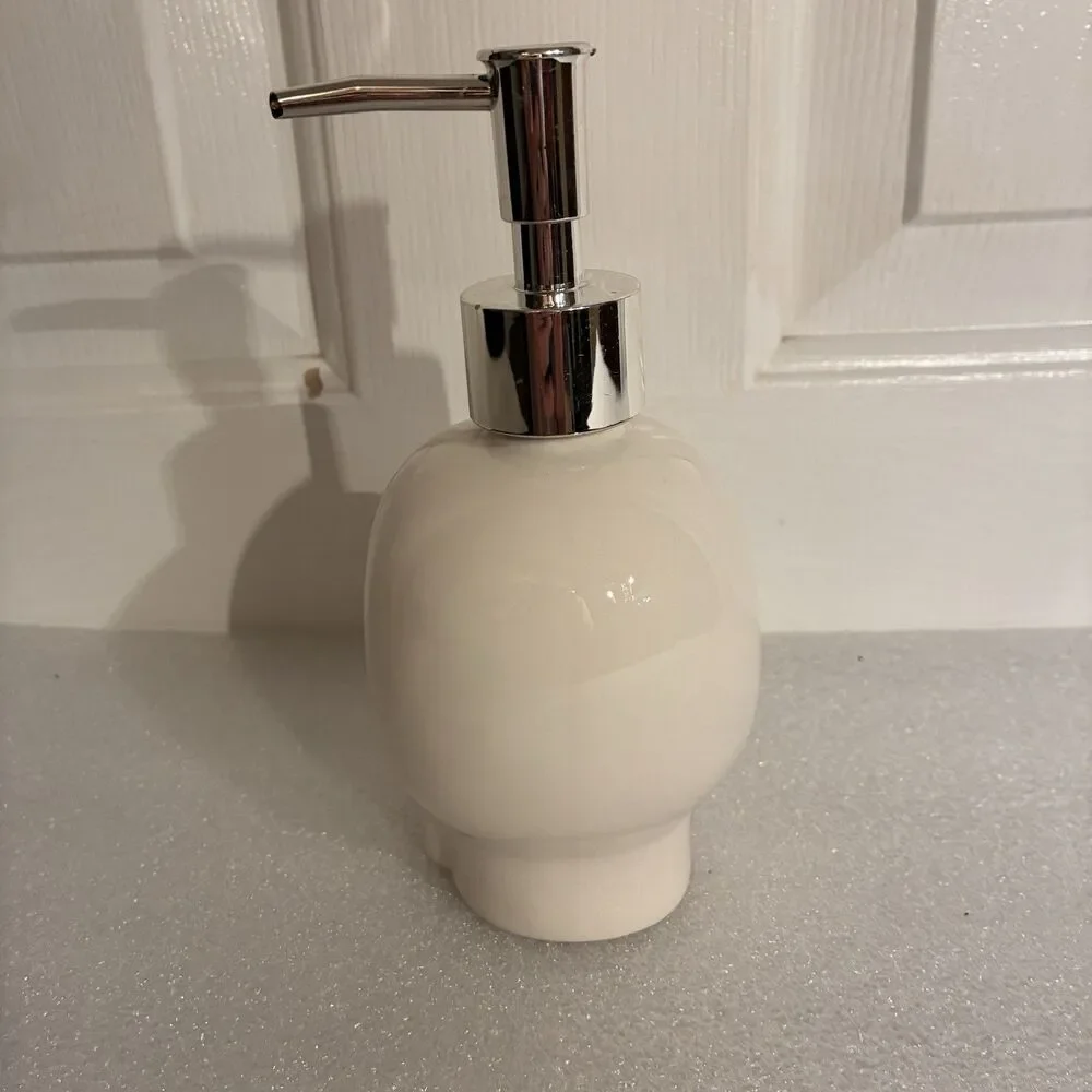 Day Of The Dead Soap Or Lotion Pump. White With Printed Face. 7” Including Pump